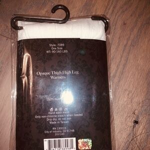 White thigh high legwarmers